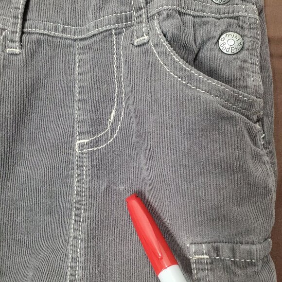 BABY BODEN Kids SZ 12-18 Months Overalls Corduroy Snap Buttons 100% Cotton Brown - Picture 5 of 11